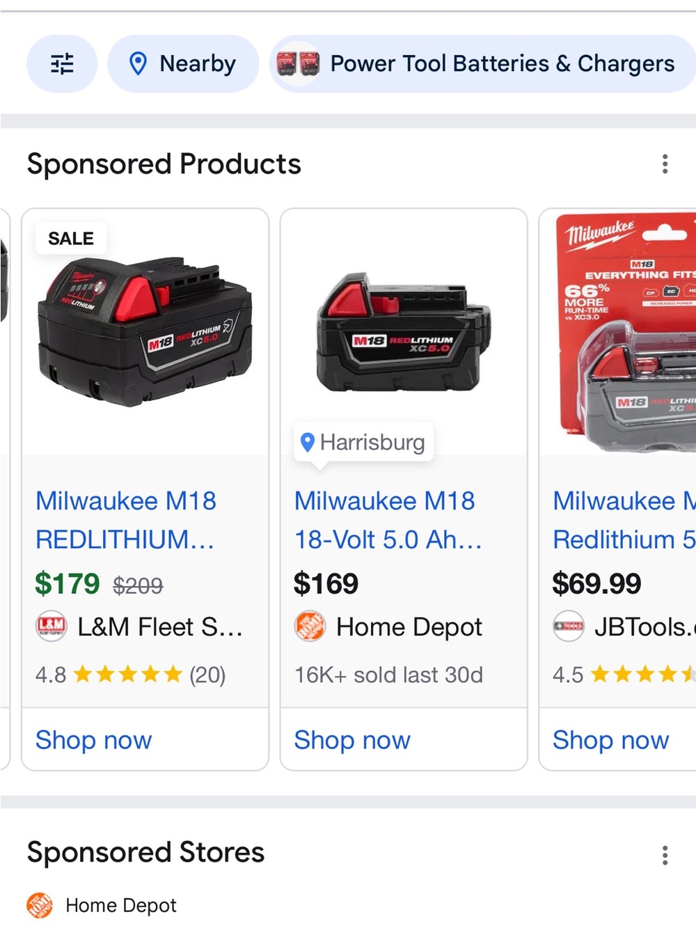 Milwaukee M18 REDLITHIUM 18V Battery Pack - Black & Red
